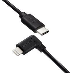ライトニングケーブル　Ｌ型　２ｍ　ブラック