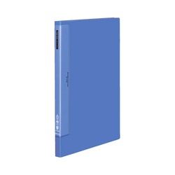 クリヤーブックウェーブカット　固定式Ａ３縦４０Ｐ青