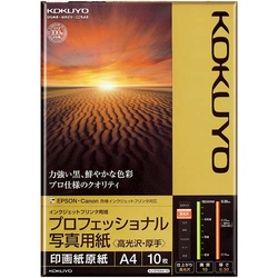 プロフェッショナル写真用紙　高光沢厚手Ａ４　１０枚