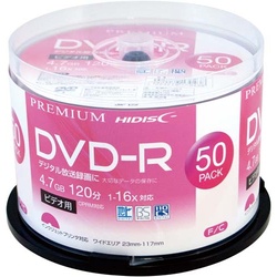 ＤＶＤ−Ｒ録画用　１６倍速　ＩＪ対応　５０枚ＳＰ
