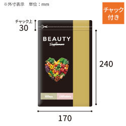 【オリジナル印刷】チャック付ラミ袋 平袋（170×240mm）マット