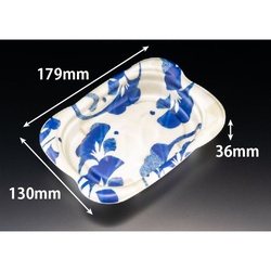 リスパック 軽食容器 ホット なごやか 18-13B 本体 彩色青