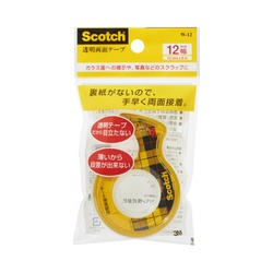 透明両面テープ　小巻　カッター付　幅１２ｍｍ