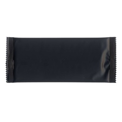 紙おしぼり 中判 平型 白 厚手 パッケージ・ブラック 250×200mm 九州紙工