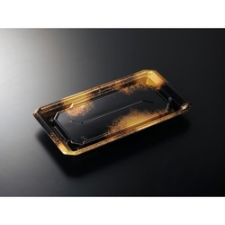 中央化学 寿司容器 HS澄板26-14 金彩BK-BK 本体