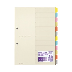 カラー仕切カード　ファイル用Ａ４縦　２穴１２山１組