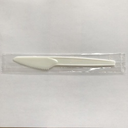 使い捨てカトラリー 特中ナイフ 袋入 白 アサヒ徳島