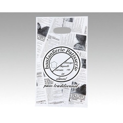 レジ袋 No.25 ヨーロピアン丸抜手提袋(小) 大阪ポリエチレン販売