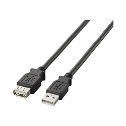 ＵＳＢ延長ケーブル（Ａ−Ａ）　３ｍ　ブラック