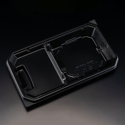 リスパック 冷麺容器 バイオ 楽麺コンボ 26-15BA 黒 本体