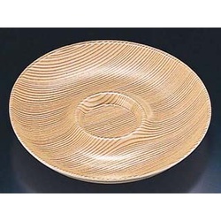 発泡トレー PSP丸皿 25 木目 リスパック