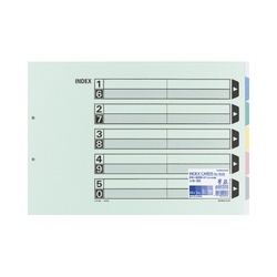 カラー仕切カード　Ａ３横　５山　１０組