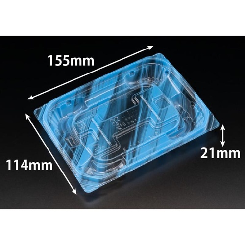 惣菜容器 バイオ 優越 16-11B りょうみ青 リスパック