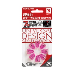 超強力マグネットネオマグピンタイプ透明桃８個Ｘ５