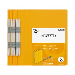 ＰＰフラットファイルポジティ　Ａ４縦　橙　５冊
