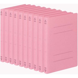 フラットファイルＶ樹脂とじ具　Ｂ５縦　桃　１０冊