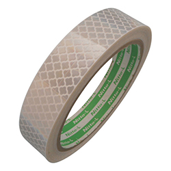 【廃番商品】日東エルマテ 高輝度プリズム反射テープ 20mm×5ｍ ホワイト HTP20W