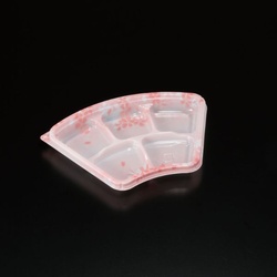 スミ 和菓子容器 エスコン 扇5コ仕切 織桜 本体