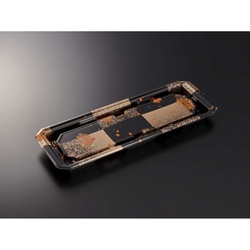 中央化学 寿司容器 HS澄板30-11 箔絵BK-BK 本体