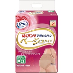 リフレはくパンツ下着のようなベージュＬ２２枚×４