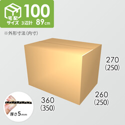 【宅配100サイズ】ダンボール箱(350×250×250) 5mm A/F K5×K5
