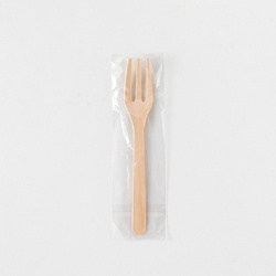 使い捨てフォーク 木製フォーク100 透明単袋 アサヒグリーン