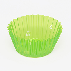 【廃番商品】ナニワ紙工 PETカップケース ライトグリーン 8F 500枚