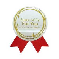 ギフトシール　ＦｏｒＹｏｕ　銀　赤リボン　１００片