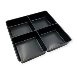 馬場化学工業 PSおせち中仕切 十文字 黒 7寸