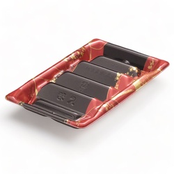 リスパック 寿司容器 魅せ巻 太8B はなまち赤 本体