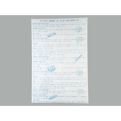 グラシンペーパー(レシピ柄)ブルー 大阪ポリエチレン販売