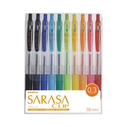サラサクリップ　０．３ｍｍ　１０色パック
