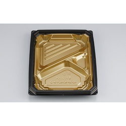 シーピー化成 弁当容器 BFNアルバ8-2 本漆GB 本体