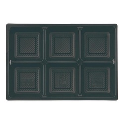 PLA80551B 植物性プラスチックトレー 80-55-1 PLA-HG 黒(本州/四国) アヅミ産業