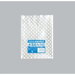 テープ無 OPP袋 オーピーパックC 水玉白 No.15-20 50枚入 福助工業