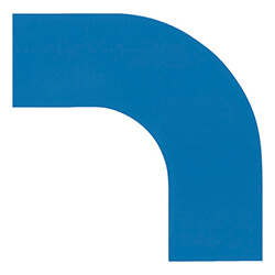 【廃番商品】ラインテープ(コーナー用)　青　【緑十字 コーナー用ガードテープ（７５ｍｍ幅用） 青 ＧＴＬ−７５ＢＬ １０枚組 屋内用】