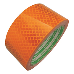 【廃番商品】日東エルマテ 高輝度プリズム反射テープ 45mm×5ｍ イエロー HTP45Y