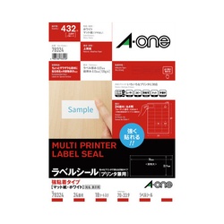 強粘着　紙ラベル　兼用　Ａ４　２４面上下余白１８枚