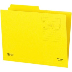 １／２カットフォルダー（カラー）左山黄　１０枚