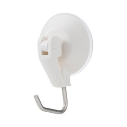 レバー式吸盤ツールフックワイド（大）ホワイト