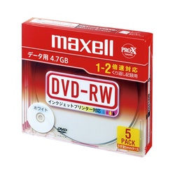 ＤＶＤ−ＲＷデータ用　２倍速　ＩＪ対応　５枚Ｐ