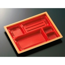 中央化学 弁当容器 CT WF-24A-27赤木目BK 本体