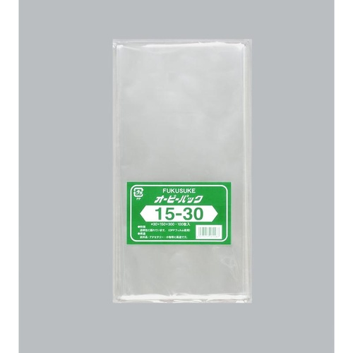 テープ無 OPP袋 オーピーパックC No.15-30 100枚入 福助工業