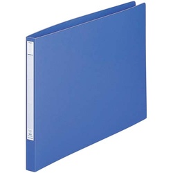 パンチレスファイル厚とじ　藍Ａ３横　３０冊