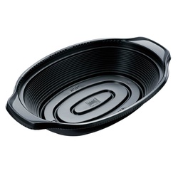 弁当容器 STM225-345BL黒 北原産業