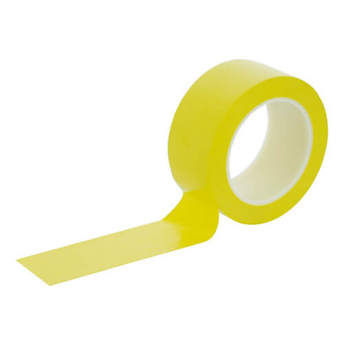 【廃番商品】ラインテープ50mm×33m　黄　【ＴＲＵＳＣＯ クリーンルーム用ラインテープ ５０ｍｍＸ３３ｍ イエロー】