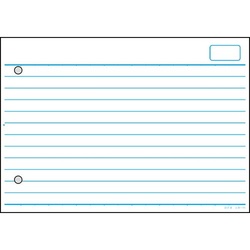 情報カード　Ｂ６ヨコ２穴　横罫　１００枚