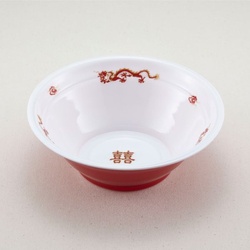 弁当容器 ラーメン 大(本体)龍外赤(600) 青葉紙業