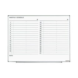 ホワイトボード（軽量タイプ）月行事横書き　大