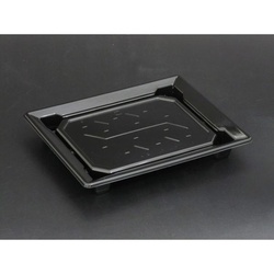 リスパック 刺身容器 バイオPET ふれあい 19-15B 黒 本体